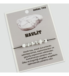 Havlit Doğaltaşlı İp Bileklik