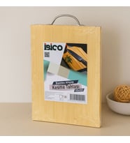Bambu Ahşap Kesme Tahtası 22x32x1.7 cm (Metal Kulplu)