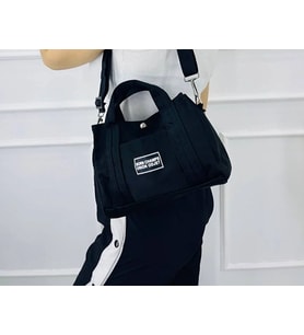 Kadın Siyah Kumaş Mini Çapraz Postacı Omuz Çantası
