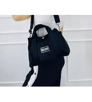 Kadın Siyah Kumaş Mini Çapraz Postacı Omuz Çantası