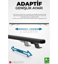 S-Dizayn Mercedes X-Class S-Bar Cargo V1 Ara Atkı Tavan Taşıyıcı Barı Siyah 130 Cm 2018-2020 A+ Kalite