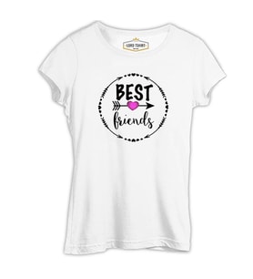 Best Friends - F2 Beyaz Kadın Tshirt