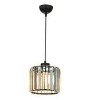 AVONNI AV-65239-1BSY Siyah Boyalı Modern Avize E27 Metal Kristal 19cm