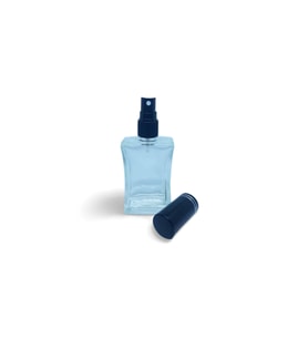 PARFÜM ŞİŞESİ 50 ML (10 ADET) SİYAH KAPAK PLASTİK VALF İÇBÜKEY BOŞ ŞİŞE