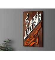 BK Gift Kişiye Özel Kabartma Tasarımlı Ahşap Karaoke Bar Tabelası 61cm, Home Bar Tabela, Rustik Ev Dekorasyonu, Duvar Dekoru (Model 1)