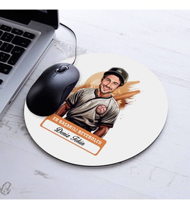 Kişiye Özel Hediye Karikatürlü En Başarılı Erkek Beyzbolcu Mousepad