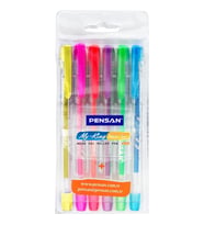 PENSAN 6 RENK NEON GEL KALEM SET