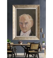 Gümüş Çerçeveli Atatürk Tablo za91