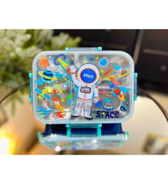 VEST BES0007 ASTRONOT DESENLİ ŞEFFAF KAPAKLI 3 BÖLMELİ 800 ML ÇELİK BESLENME KABI