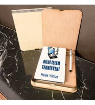 Bilgi İşlem Teknisyeni Ahşap Kutulu Defter Kalem Set