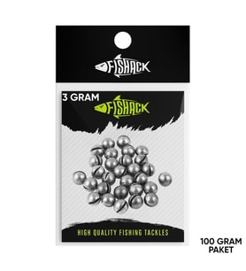 Kıstırma Yarma Kurşun - Kesikli Olta Kurşunu - 3 Gram (100 gr)