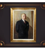 Altın Varaklı Çerçeveli Paspartulu Atatürk Tablo z4881 (Gold)