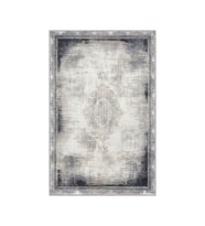 Eliana Home Baskılı, Yıkanabilir Kaymaz Taban Salon Halısı LNA0686 100x150 cm (Gri)