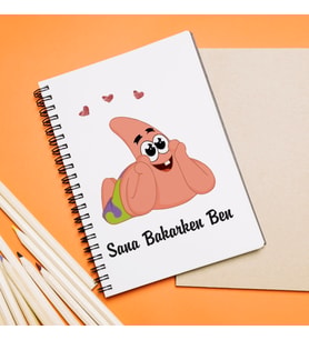 Sana Bakarken Ben (Peterick) Tasarımlı Defter