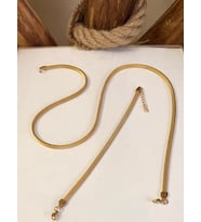 Gold Renk İtalyan Model 319L Hasır Çelik Kolye&Bileklik Set