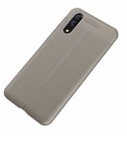 Huawei P20 Kılıf Esnek Pu-Deri Leather-Pu Serisi Protected Case (Gri)