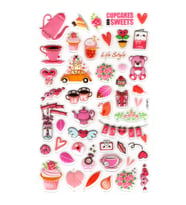Sticker Kabartmalı Stiker Defter, Planlayıcı Etiket (lxk-021) - 22X14 cm - Pembe Love Ayıcık