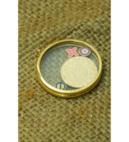 CAM ÇERÇEVELİ ÇEYREK KOLYE UCU 22 AYAR A069194