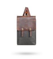 Design 02 15.6 Inch Kanvas - Hakiki Deri Laptop Sırt Çantası