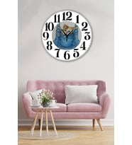 Bilge Retro Tasarımlı Duvar Saati 35 X 35 Cm (Baskılı)