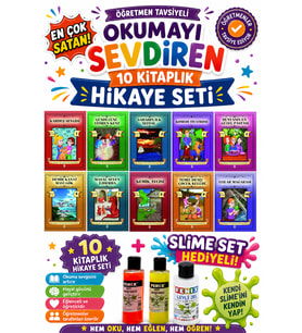 4.Sınıf Öğretmen Tavsiyeli Okumayı Sevdiren 80 Sayfa 10 Kitaplık Hikaye Seti-2 (Slime Set Hediyeli)