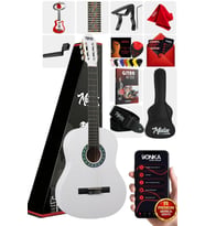 Midex CG-270WH Beyaz Renk Klasik Gitar 4/4 Yetişkin Boy Sap Ayarlı Full Set