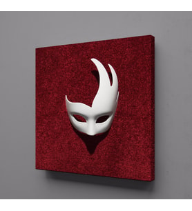 BEYAZ MASKE KANVAS TABLO 40x40cm (Karışık)