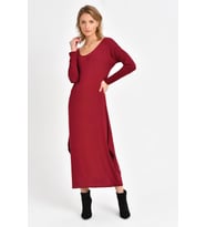 TRİKO ELBİSE  (Bordo)
