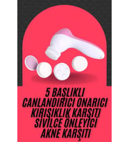 Cilt Temizleme ve Masaj Aleti 5 Başlıklı Akne ve Sivilce Önleyici