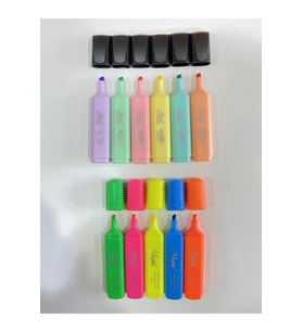 11'li Fosforlu Set Pastel Renkler Fosforlu +canlı Renk Set11