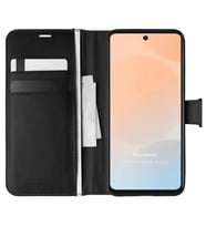 Microsonic Infinix Hot 50 4G Kılıf Delux Leather Wallet Siyah (Siyah)