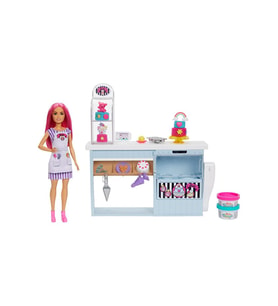 Barbie 'Nin Pasta Dükkanı Oyun Seti, 30 Cm Bebek, Gerçeğe Uygun 20'Den Fazla Oyun Parçası Hgb73