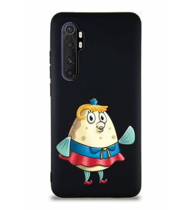 Xiaomi Mi Note 10 Lite Soft Premier Kapak Bayan Puff Tasarımlı Silikon Kılıf - Siyah (Şeffaf)