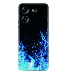 Tecno Pova 5 Kılıf Silikon Desen Özel Seri Blue Fire 1678