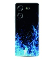 Tecno Pova 5 Kılıf Silikon Desen Özel Seri Blue Fire 1678