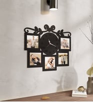 Kişiye Özel 5 Fotoğraflı Ahşap Duvar Saati