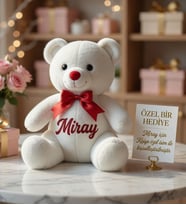 Kişiye Özel İsimli 35-40 Cm Peluş Ayı Özel Tasarım Ayıcık  Sevgiliye, Arkadaşa, Çocuğa Özel Anlamlı ve Şık Hediye