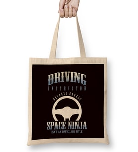 Driving Instructor Ninja Novice Driver School Lesson Teacher Bez Çanta Uzun Saplı