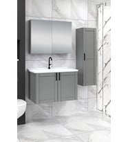 %100 Mdf 80 cm Riva Banyo Dolabı + 30 cm Riva Boy Dolabı