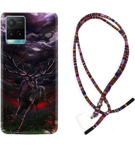 Vivo Y11S Y21S Y20 Y20S Y70 Kılıf Boyun Asklı Rasta Silikon Dark Deer 1786