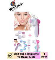 Yüz Cilt Temizleme Cihazı Siyah Nokta Peeling Fırça Seti Yüz Bakımı Masaj Aleti 5 in 1 Pilli