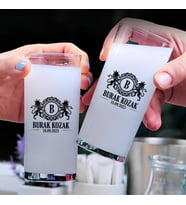 Orijinal Tasarım İsme Özel İkili Hediyelik Rakı Bardağı