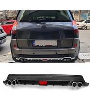 Renault Scenic 2 Siyah Difüzör Difizör Yuvarlak Egzoz Görünüm Kulaklı Tip 2003-2009