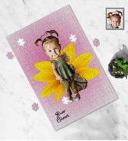 Kişiye Özel Kız Çocuk Karikatürlü A4 99 Parça Puzzle Model-1