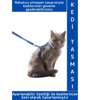Evcil Hayvan Pet Rahatsız Etmez Ayarlanabilir Tasarım Kaçış Önleme Çok Şık Kedi Boyun Göğüs Tasması