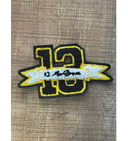 15X8 CM DOKUMA 13 RAKAMLI APLİKE ARMA YAMA APOLET DİKİŞ AKSESUARI