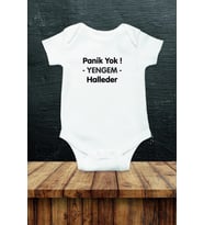 Panik Yok Yengem Halleder Özel Tasarım Bebek Zıbın Pamuklu Çıtçıtlı Body