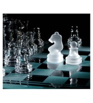Glass Chess Cam Satranç Takımı (25 cm x 25 cm)