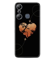 Infınix Hot 20i Kılıf Silikon Desen Özel Seri Plane Heart 1721