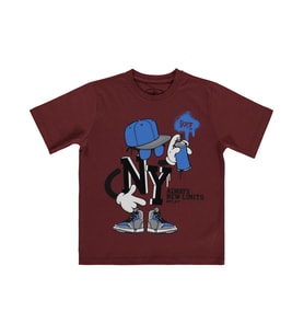 Civil Boys NY Skate Sprey Basklı 6-9 Yaş Tişört - Turuncu